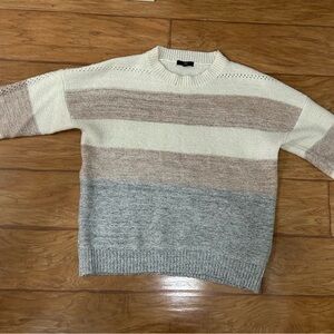 Fate Women’s Crewneck Sweater - Cream, pink, and Gray